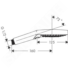 Hansgrohe Raindance Select S - Pommeau de douche 120, 3 jets, bronze brossé 26530140