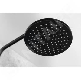 Sapho Mia - Set de douche avec mitigeur, diamètre 200 mm, 1 jet, noir MA139B