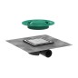 Hansgrohe RainDrain Spot - Siphon de douche 150x150 mm, inox brossé 56055800