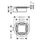 Hansgrohe RainDrain Spot - Siphon de douche 150x150 mm, inox brossé 56055800