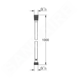 Grohe Flexibles - Flexible de douche VItalioFlex Silver Long-Life 1 m, chrome 22111000