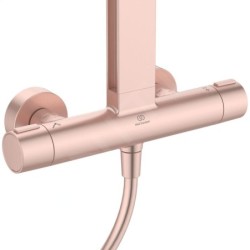 Ideal Standard ALU+ - Set de douche avec thermostat, diamètre 26 cm, 2 jets, rosé BD583RO