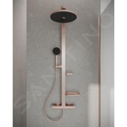 Ideal Standard ALU+ - Set de douche avec thermostat, diamètre 26 cm, 2 jets, rosé BD583RO