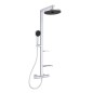 Ideal Standard ALU+ - Set de douche avec thermostat, diamètre 26 cm, 2 jets, argenté BD583SI