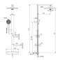 Ideal Standard ALU+ - Set de douche avec thermostat, diamètre 26 cm, 2 jets, argenté BD583SI