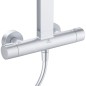 Ideal Standard ALU+ - Set de douche avec thermostat, diamètre 26 cm, 2 jets, argenté BD583SI