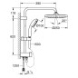 Grohe Vitalio Start - Set de douche sans robinetterie, avec inverseur manuel, noir mat 266802430 Grohe Vitalio Start - Set de douche sans robinetterie, avec inverseur manuel, noir mat 266802430