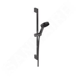 Hansgrohe Pulsify Select - Set de pommeau de douche, 3 jets, barre de 669 mm et flexible, noir mat 24160670