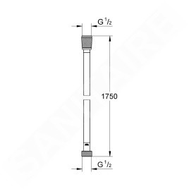 Grohe Flexibles - Flexible de douche Silverflex 1750 mm, Warm Sunset 28388DA0
