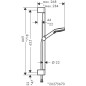 Hansgrohe Vernis Blend - Set douchette à main, 2 jets, barre et flexible, EcoSmart, chrome 26279000
