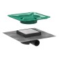 Hansgrohe RainDrain Spot - Siphon de douche avec grille de 150x150 mm, pour carrelage, inox brossé 56112800 Hansgrohe RainDrain Spot - Siphon de douche avec grille de 150x150 mm, pour carrelage, inox brossé 56112800