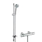 Hansgrohe Croma 100 - Set de douche avec thermostat, douchette Croma 100 Multi 3 jets, chrome 27085000 Hansgrohe Croma 100 - Set de douche avec thermostat, douchette Croma 100 Multi 3 jets, chrome 27085000