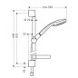 Hansgrohe Croma 100 - Set douchette Vario / barre murale Unica'C 0,65 m, chrome 27772000 Hansgrohe Croma 100 - Set douchette Vario / barre murale Unica'C 0,65 m, chrome 27772000