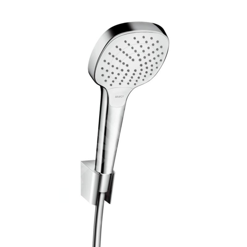 Hansgrohe Croma Select E - Douchette Vario Porter, kit, 1,60 m, blanc/chrome 26413400