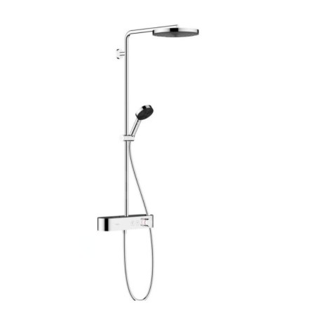 Hansgrohe Pulsify S - Set de douche 260 avec thermostat ShowerTablet Select 400, EcoSmart, 1 jet, chrome 24221000