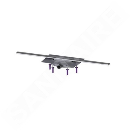 Kessel Linearis Infinity - Caniveau de douche 100 cm, avec grille, acier inoxydable brossé 45300.10
