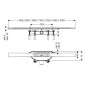 Kessel Linearis Infinity - Caniveau de douche 100 cm, avec grille, acier inoxydable brossé 45300.10
