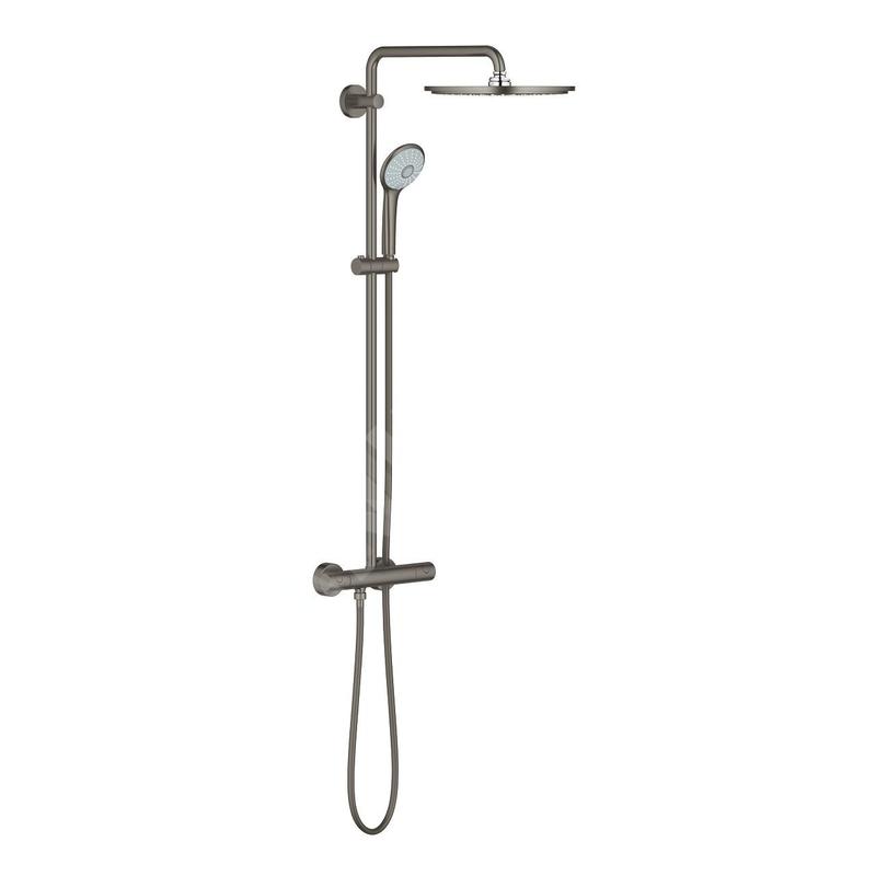 Grohe Euphoria - Set de douche 310 avec mitigeur thermostatique en applique, graphite foncé brossé 26075AL0