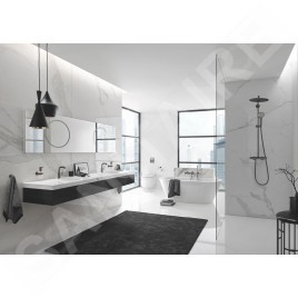Grohe Euphoria - Set de douche 310 avec mitigeur thermostatique en applique, graphite foncé brossé 26075AL0