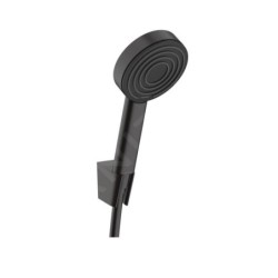 Hansgrohe Pulsify S - Set de pommeau de douche, 1 jet, support et flexible de 1250 mm, noir mat 24301670