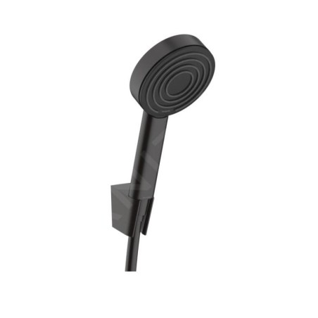 Hansgrohe Pulsify S - Set de pommeau de douche, 1 jet, support et flexible de 1250 mm, noir mat 24301670