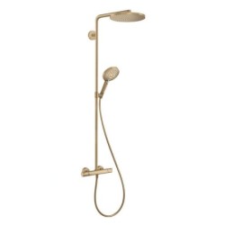 Hansgrohe Raindance Select S - Colonne de douche thermostatique Showerpipe, 3 jets, bronze brossé 27633140