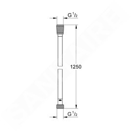 Grohe Flexibles - Flexible de douche Silverflex 1250 mm, Warm Sunset 28362DA0