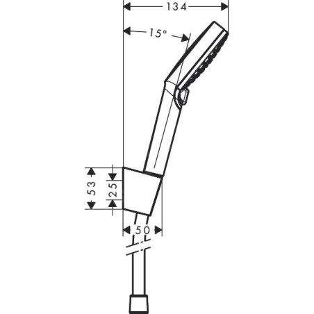 Hansgrohe Crometta - Set de douche Vario avec support Porter, 1250 mm, blanc/ chrome 26691400