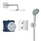Grohe Grohtherm - Set de douche Rainshower Cosmopolitan 210 avec robinet de douche thermostatique encastré, chrom 34734000 Grohe Grohtherm - Set de douche Rainshower Cosmopolitan 210 avec robinet de douche thermostatique encastré, chrom 34734000