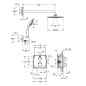 Grohe Grohtherm - Set de douche Rainshower Cosmopolitan 210 avec robinet de douche thermostatique encastré, chrom 34734000 Grohe Grohtherm - Set de douche Rainshower Cosmopolitan 210 avec robinet de douche thermostatique encastré, chrom 34734000