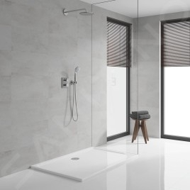 Grohe Grohtherm - Set de douche Rainshower Cosmopolitan 210 avec robinet de douche thermostatique encastré, chrom 34734000