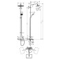 Hansgrohe Croma - Colonne de douche Showerpipe avec mitigeur thermostatique de baignoire, 1jet, chrome 27687000 Hansgrohe Croma - Colonne de douche Showerpipe avec mitigeur thermostatique de baignoire, 1jet, chrome 27687000