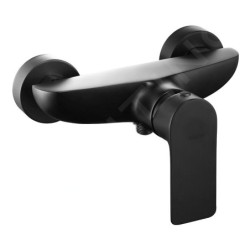 kielle Vega - Set de douche avec mitigeur, colonne, flexible et tête de douche, noir mat 20618SN14