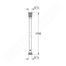 Grohe Flexibles - Flexible de douche Silverflex 1750 mm, supersteel 28388DC0