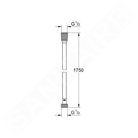 Grohe Flexibles - Flexible de douche Silverflex 1750 mm, supersteel 28388DC0