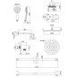 Cersanit City - Set de douche avec mitigeur encastré, avec corps d’encastrement, diamètre 25 cm, 3 jets, chrome S952-014 Cersanit City - Set de douche avec mitigeur encastré, avec corps d’encastrement, diamètre 25 cm, 3 jets, chrome S952-014