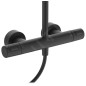 Ideal Standard CeraTherm - Set de douche T25 avec thermostat, diamètre 200 mm, 1 jet, noir A7545XG Ideal Standard CeraTherm - Set de douche T25 avec thermostat, diamètre 200 mm, 1 jet, noir A7545XG