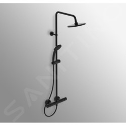 Ideal Standard CeraTherm - Set de douche T25 avec thermostat, diamètre 200 mm, 1 jet, noir A7545XG