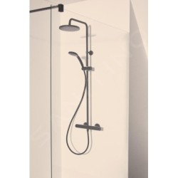 Ideal Standard CeraTherm - Set de douche T25 avec thermostat, diamètre 200 mm, 1 jet, noir A7545XG