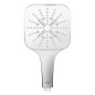 Grohe Rainshower SmartActive Cube - Set de douche de tête 130 9,5 l/min, 3 jets, support et flexible, blanc lunaire 26588LS0