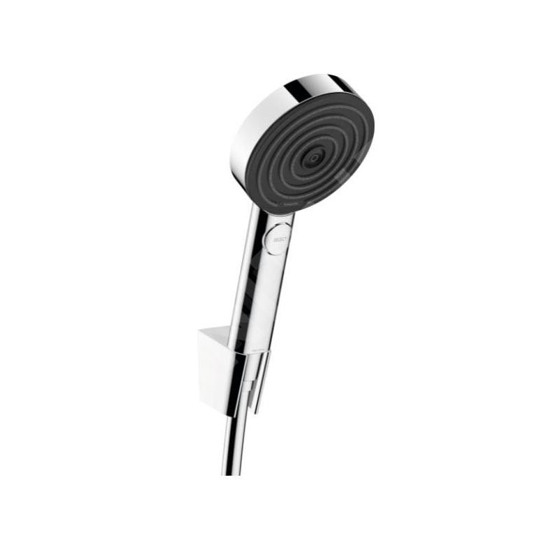 Hansgrohe Pulsify Select - Set de pommeau de douche, 3 jets, support et flexible de 1250 mm, chrome 24302000