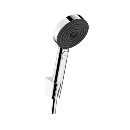 Hansgrohe Pulsify Select - Set de pommeau de douche, 3 jets, support et flexible de 1250 mm, chrome 24302000