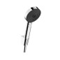 Hansgrohe Pulsify Select - Set de pommeau de douche, 3 jets, support et flexible de 1250 mm, chrome 24302000