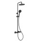 kielle Oudee - Set de douche avec thermostat, 228 mm, 3 jets, noir mat 20602024