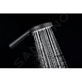 kielle Oudee - Set de douche avec thermostat, 228 mm, 3 jets, noir mat 20602024