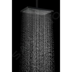 kielle Vega - Set de douche avec thermostat, 300 x 200 mm, 3 jets, noir mat 20618004