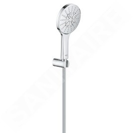 Grohe Rainshower SmartActive - Set de douche de tête 130 9,5 l/min, 3 jets, support et flexible, chrome 26581000