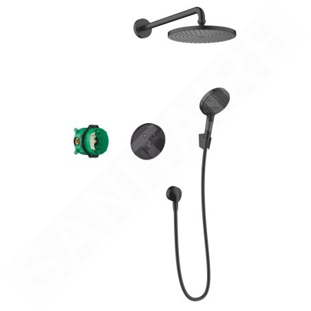 Hansgrohe Raindance S - Set de douche 240, avec thermostat ShowerSelect S encastré, noir mat 27959670