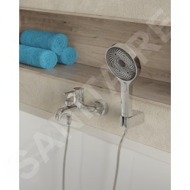 kielle Oudee - Tête de douche 130, 3 jets, chrome / noir 20402000