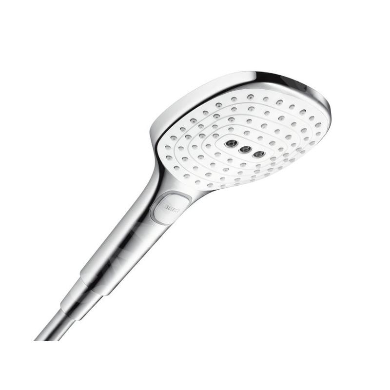 Hansgrohe Raindance Select E - Douchette 120, 3 jets, EcoSmart 9 l/min, blanc/chrome 26521400 Hansgrohe Raindance Select E - Douchette 120, 3 jets, EcoSmart 9 l/min, blanc/chrome 26521400